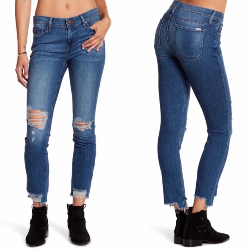 Fidelity Denim Stevie Cropped Jean in Morocco Blue
